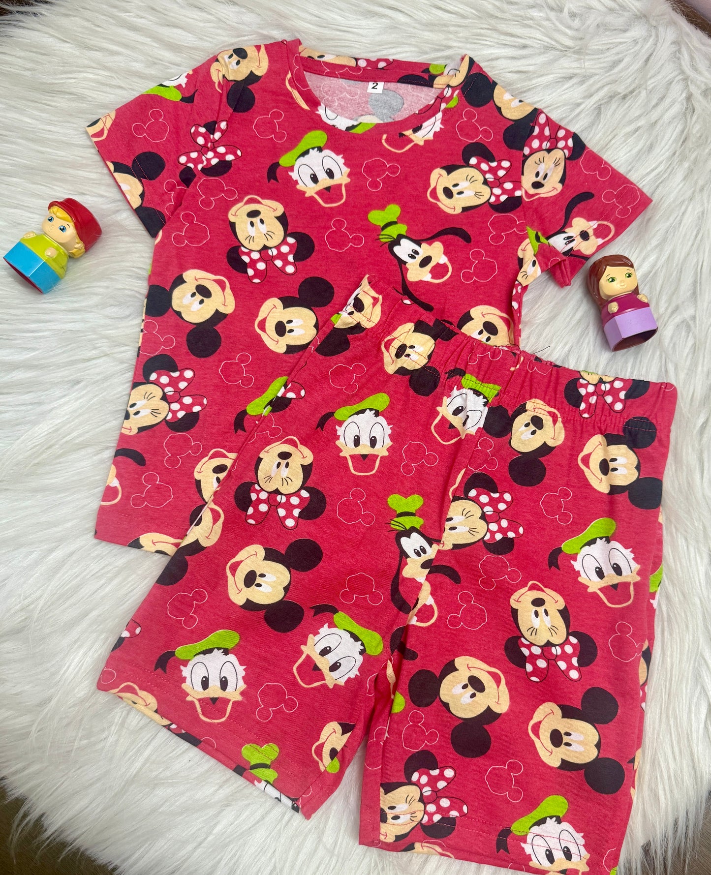 RED MICKEY SHORTS SETS